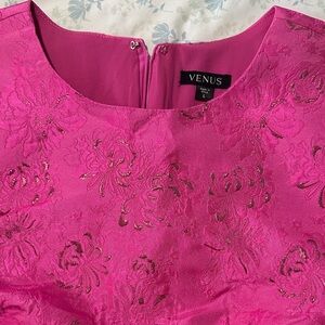 VENUS Vibrant Pink Embroidered Dress